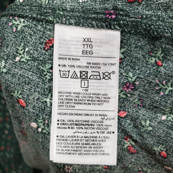 Old Navy New Women's Green Mini Floral Rayon Wrap Dress Size XXL - Picture 10 of 14